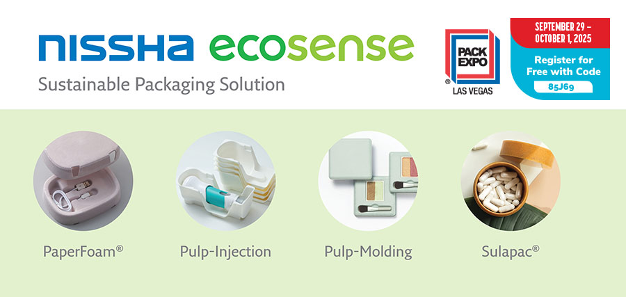 Nissha ecosencse - Sustainable Packaging Solution. Pack Expo Las Vegas 2025